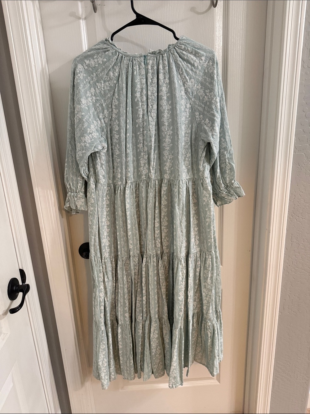 Dainty Jewells Sage Floral Tiered Midi Dress - Picture 2 of 2